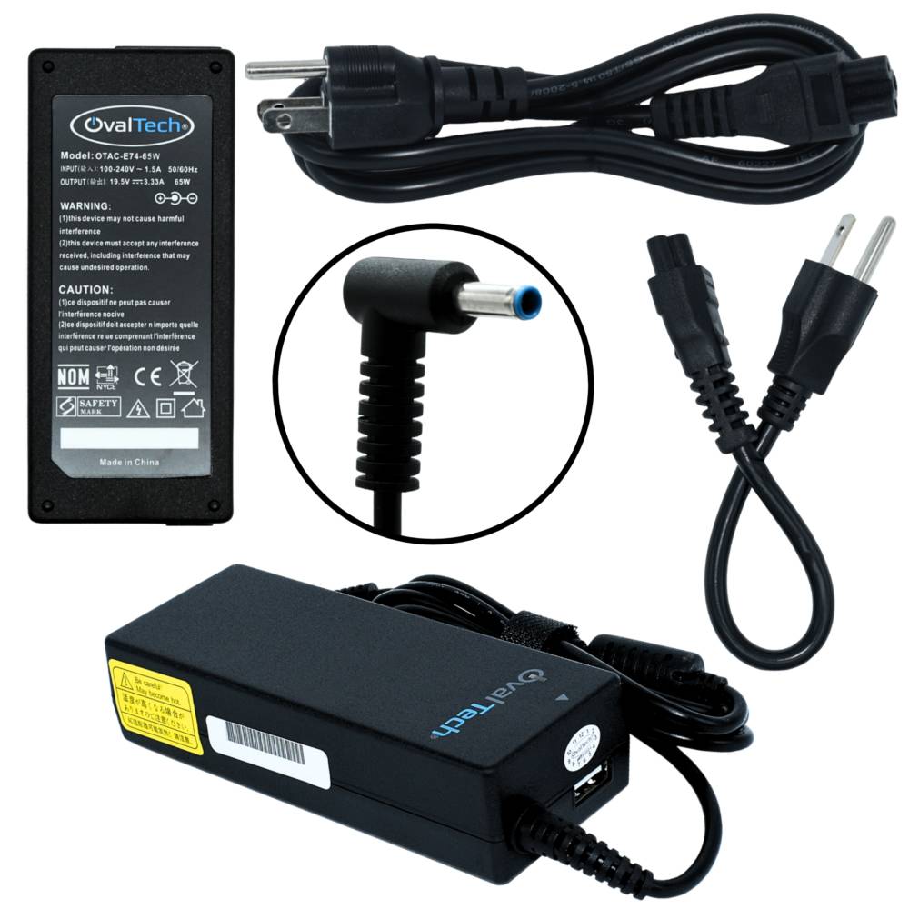 Adaptador / Cargador de corriente para Laptop OTAC-E74-65W OVALTECH de 65W 19.5V/3.33A Punta Azul 4.5x3.0 - Adaptador / Cargador de corriente para Laptop OTAC-E74-65W OVALTECH de 65W 19.5V/3.33A Punta Azul 4.5x3.0 -